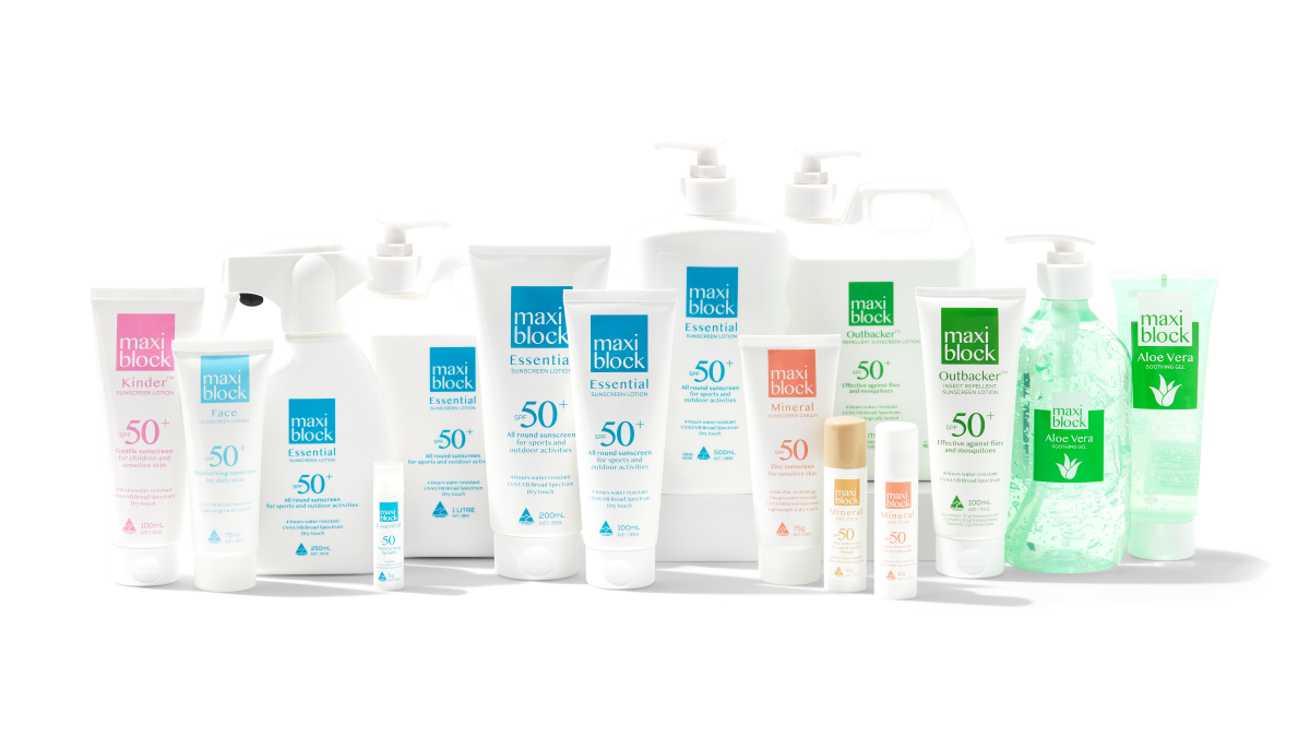 Maxiblock full sunscreen range
